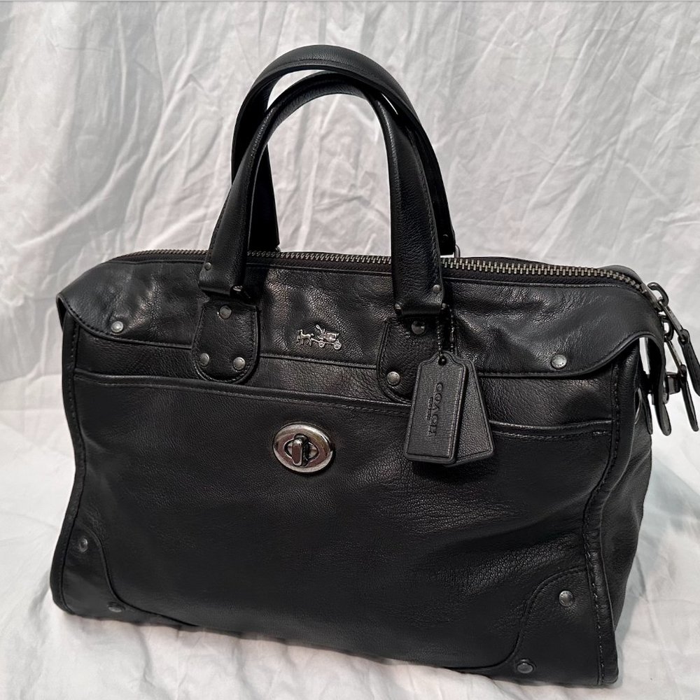 Coach Grain Leather Rhyder Satchel - Picture 1 of 8
